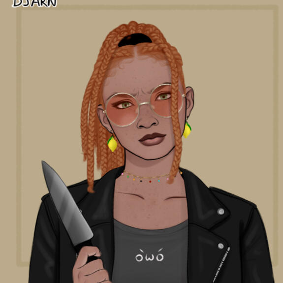 Raylan with a knife by Djarn's character creator
